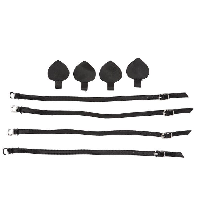 Heels Shoe Straps Seaming Free Skid Resistant Soft PU Matt Black Firm Pasting Around Ankle Straps for Shoes - Image 5