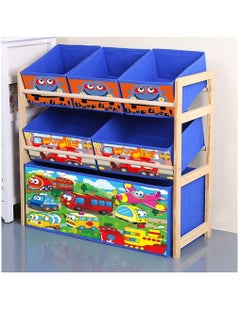 Kids Deluxe Multi Bin Toy Organizer With Storage Box Solid Wood Cartoon Toy Rack Boys and Girls Toy Box Storage Solid and Practical for Boys and Girls Car - pzsku/Z527BC66E7ACBE2EBF51EZ/45/_/1714489907/16521fe8-bf8c-4f72-abd1-c143ccc61777