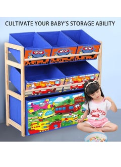 Kids Deluxe Multi Bin Toy Organizer With Storage Box Solid Wood Cartoon Toy Rack Boys and Girls Toy Box Storage Solid and Practical for Boys and Girls Car - pzsku/Z527BC66E7ACBE2EBF51EZ/45/_/1714489950/7558808c-c63b-4994-b94b-14caa75a5695