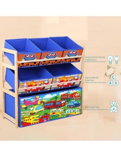 Kids Deluxe Multi Bin Toy Organizer With Storage Box Solid Wood Cartoon Toy Rack Boys and Girls Toy Box Storage Solid and Practical for Boys and Girls Car - pzsku/Z527BC66E7ACBE2EBF51EZ/45/_/1714489979/d7a32fc9-94cd-4b43-8a93-a4e361022c89