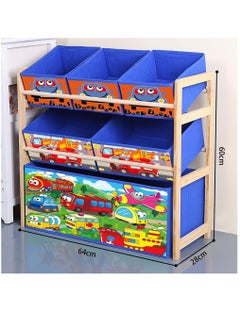 Kids Deluxe Multi Bin Toy Organizer With Storage Box Solid Wood Cartoon Toy Rack Boys and Girls Toy Box Storage Solid and Practical for Boys and Girls Car - pzsku/Z527BC66E7ACBE2EBF51EZ/45/_/1714489990/44c787f2-7621-41a9-9868-c1b3cbd14b7b