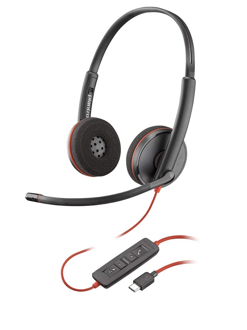Poly Plantronics Blackwire 3220 USB-C Headset, On-Ear Mono Headset, Wired - Image 4