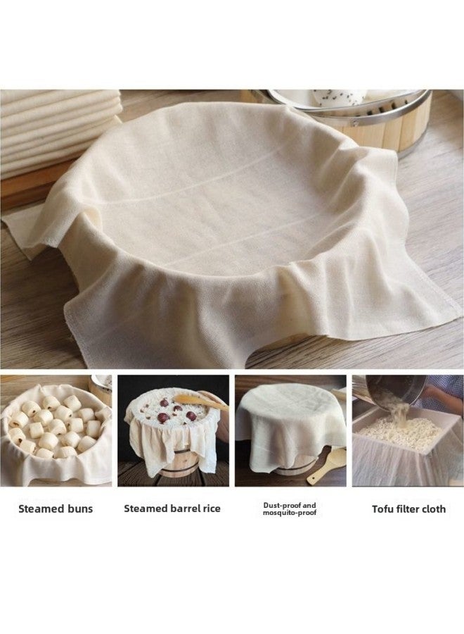 Steamer Cloth Cotton Steamed Rice Gauze Filter Cloth Steamed Bun Steamer Cloth Steamer Cushion Non-stick Sand Cloth Household Food Grade-Size:40× 40cm [three Pieces] - Image 2