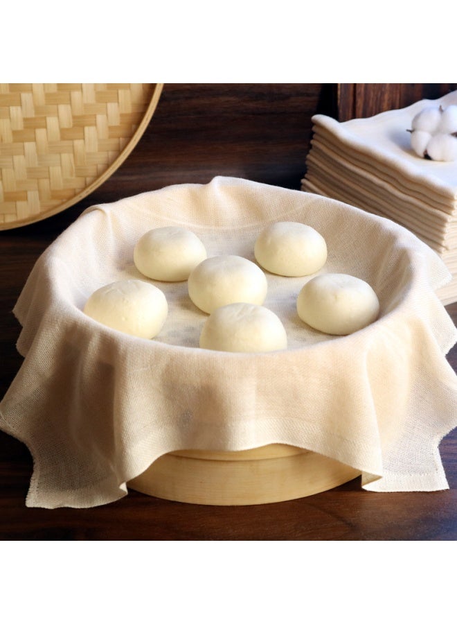 Steamer Cloth Cotton Steamed Rice Gauze Filter Cloth Steamed Bun Steamer Cloth Steamer Cushion Non-stick Sand Cloth Household Food Grade-Size:40× 40cm [three Pieces] - Image 5