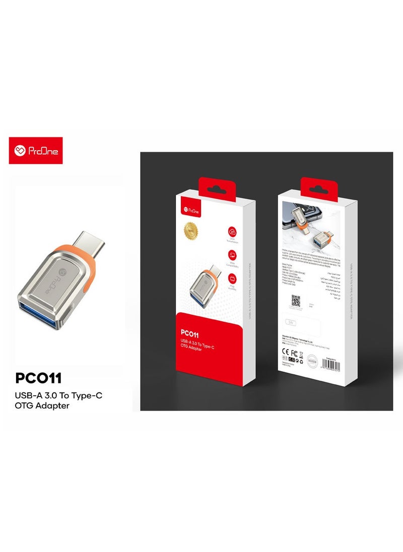 ProOne - ProOne USB-C to USB 3.0 OTG Adapter, 5 Gbps Speed, 3A, Aluminium Alloy, Grey, Compatible with iPad Pro, MacBook, Note20 Ultra, S21+, Huawei P40, Xiaomi 11 - Image 1