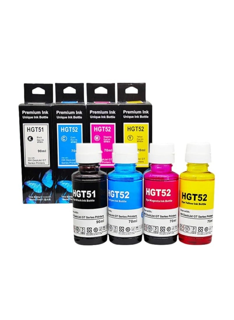 GT 5810,GT 5820, 5821, 5822, 310,315,316,319,410,415,416,419 720,750,790 GT51 GT52 InkCompatible Ink Cartridges for DeskJet GT 5810,GT 5820, 5821, 5822, 310,315,316,319,410,415,416,419 720,750,790 Printers (4-Packs)