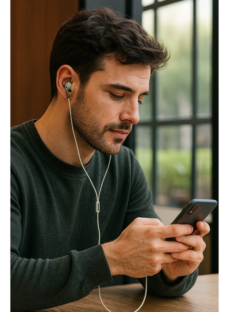 Y609 Wired Earphones with Superior Stereo Sound with Microphone and Remote - Noise Isolation and Tangle-Free Cable -Green - Image 3