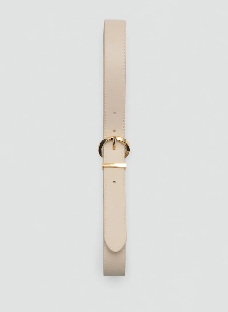 MANGO Oval Buckle Belt