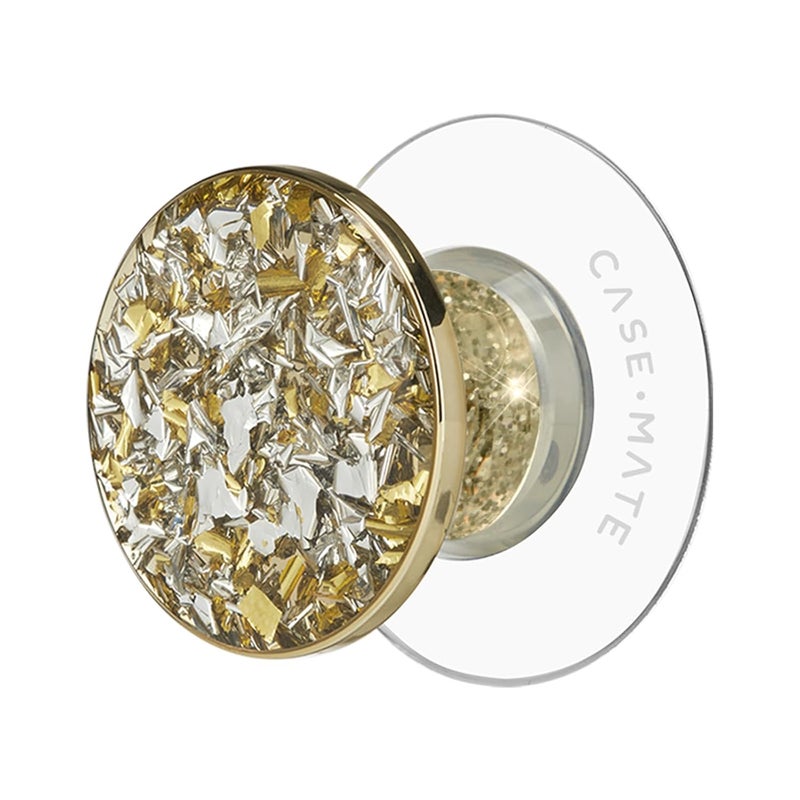 CASE-MATE Minis - Cell Phone Stand/Grip - Suction Cup Cell Phone Holder [Removable for Wireless Charging] for iPhones, Android Smartphones, Kindles & More - Twinkle Gold - Image 1