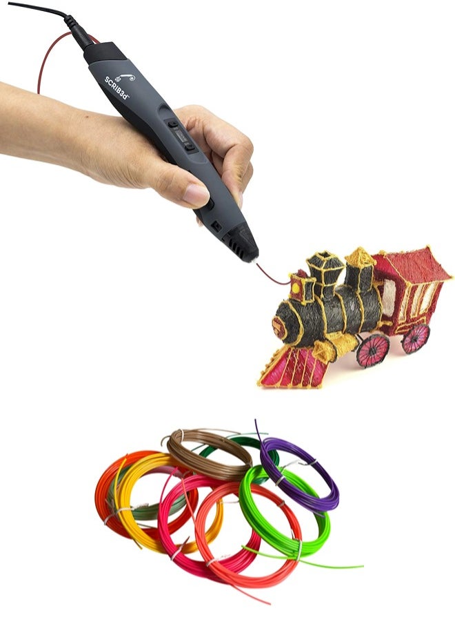 ShebSheb - 10 Colors 1.75mm 3D Pen PLA Filament Refill (Random Color,5m Each) - Image 1