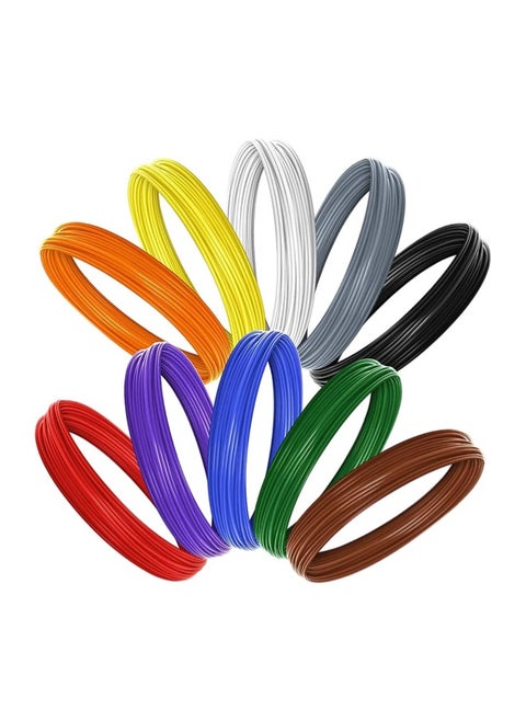 10 Colors 1.75mm 3D Pen PLA Filament Refill (Random Color,5m Each)