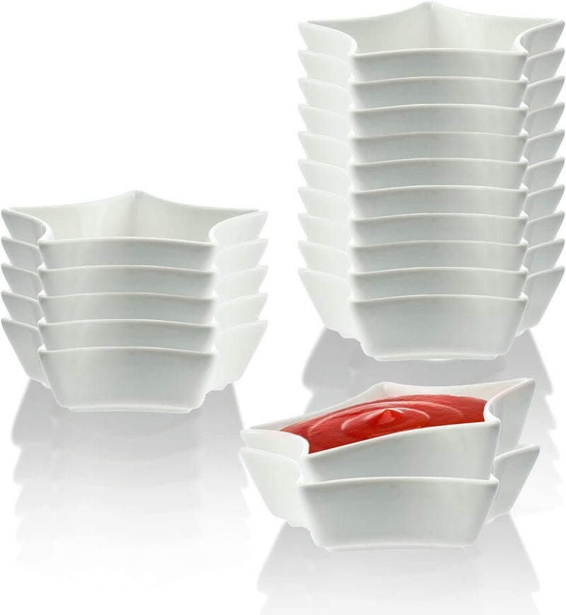 SOCOSY Star Shaped Multipurpose Ceramic Sauce Dish Seasoning Dishes Sushi Dipping Bowl Appetizer Plates Serving Dish Saucers BowlSet of 4 - Image 2