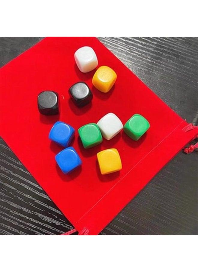 Pebble-catching Toy Post-80s Nostalgia Childhood Games Childhood Memories Grab Children Grab Nucleus Grab Sheep Crutches Tradition-Specifications:Mixed Color Dice 10 Pieces + Storage Box  - Image 4