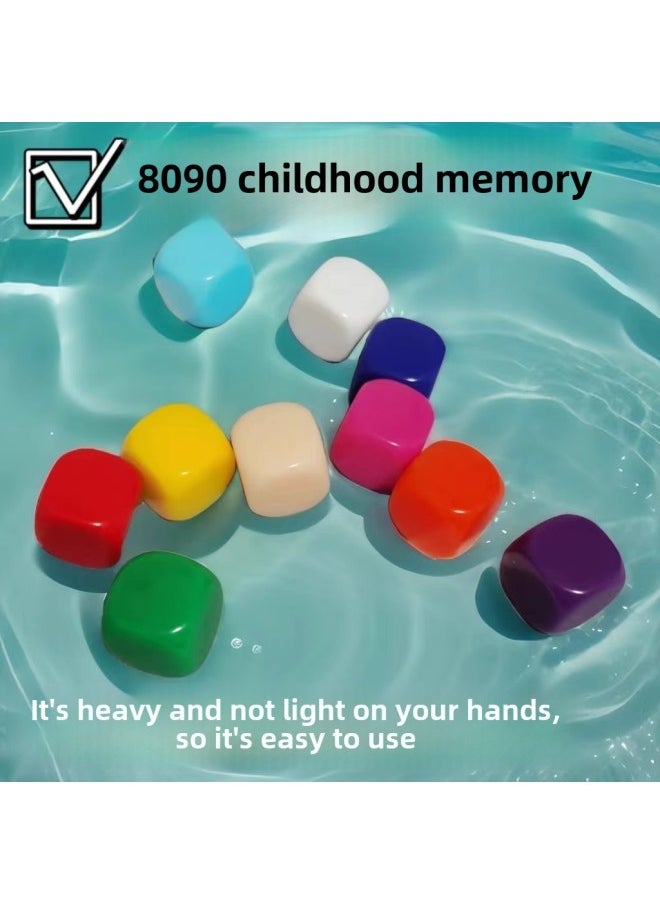 Pebble-catching Toy Post-80s Nostalgia Childhood Games Childhood Memories Grab Children Grab Nucleus Grab Sheep Crutches Tradition-Specifications:Mixed Color Dice 10 Pieces + Storage Box  - Image 3