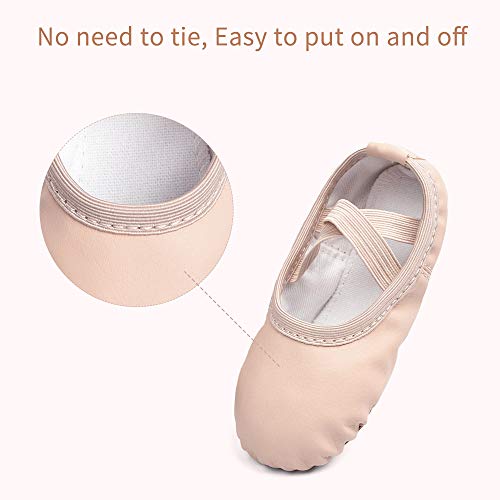 Stelle Girls Ballet Shoes Boys Toddler Soft Leather Dance Slippers for Toddler/Little Kid/Big Kid(Ballet Pink,3MB) - Image 3