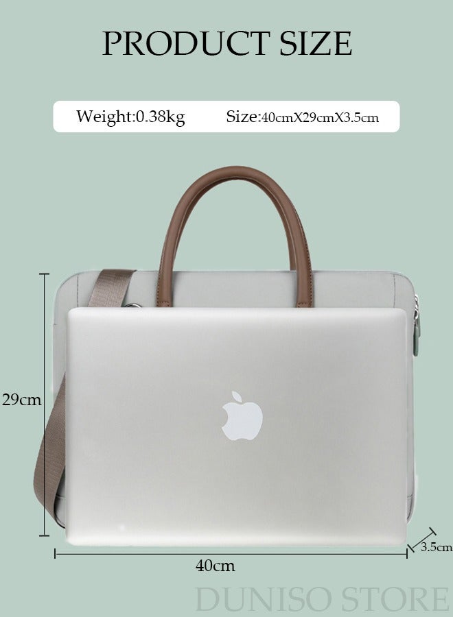 DUNISO 15.6 Inch Laptop Bag Lightweight Computer Bag Travel Business Briefcase Water Resistance Shoulder Messenger Bag Crossbody Bag for Men and Women Work Office  - Image 3