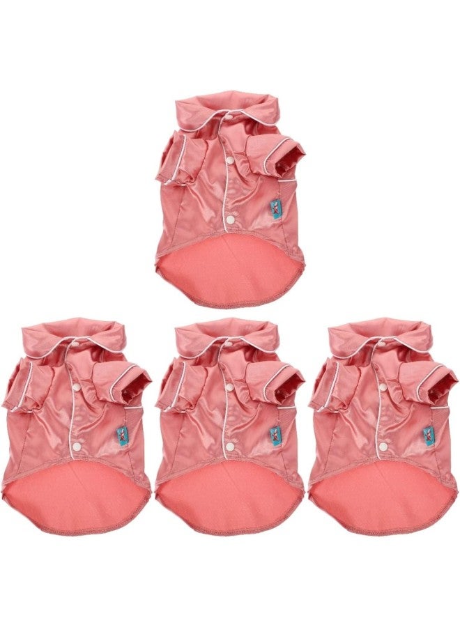 2pcs Jumpsuit Girl Loungewear Small Sleep Pink Pajamas Size Clothes- Pjs Comfy Baby Pet Robe Winter Clothes Soft Cotton Shirts Indoor Silk Jumpsuits Vest Cats for Costume- Pajama  - Image 1