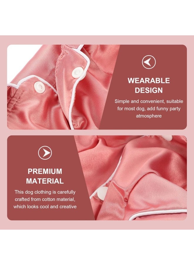 2pcs Jumpsuit Girl Loungewear Small Sleep Pink Pajamas Size Clothes- Pjs Comfy Baby Pet Robe Winter Clothes Soft Cotton Shirts Indoor Silk Jumpsuits Vest Cats for Costume- Pajama  - Image 2