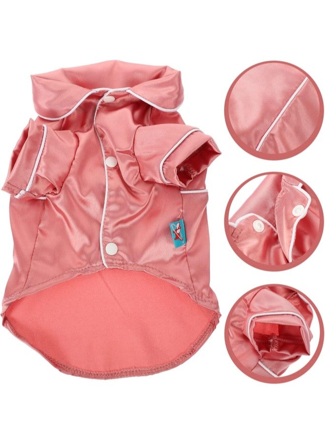 2pcs Jumpsuit Girl Loungewear Small Sleep Pink Pajamas Size Clothes- Pjs Comfy Baby Pet Robe Winter Clothes Soft Cotton Shirts Indoor Silk Jumpsuits Vest Cats for Costume- Pajama  - Image 3