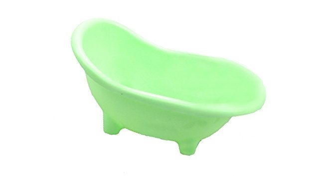 Sage Square 19cm Bath Sand Tub Cum Bathroom for Hamster/Dwarf/Gerbil/Chinchilla/Mice (Green) - Image 3