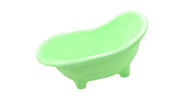 Sage Square 19cm Bath Sand Tub Cum Bathroom for Hamster/Dwarf/Gerbil/Chinchilla/Mice (Green) - Image 5