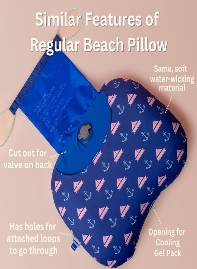 Ballast Removable and Washable Pillowcase for The Beach Pillow (Tropical Blue Seashells) - Image 2