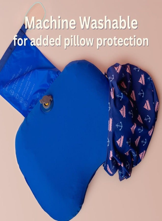 Ballast Removable and Washable Pillowcase for The Beach Pillow (Tropical Blue Seashells) - Image 3