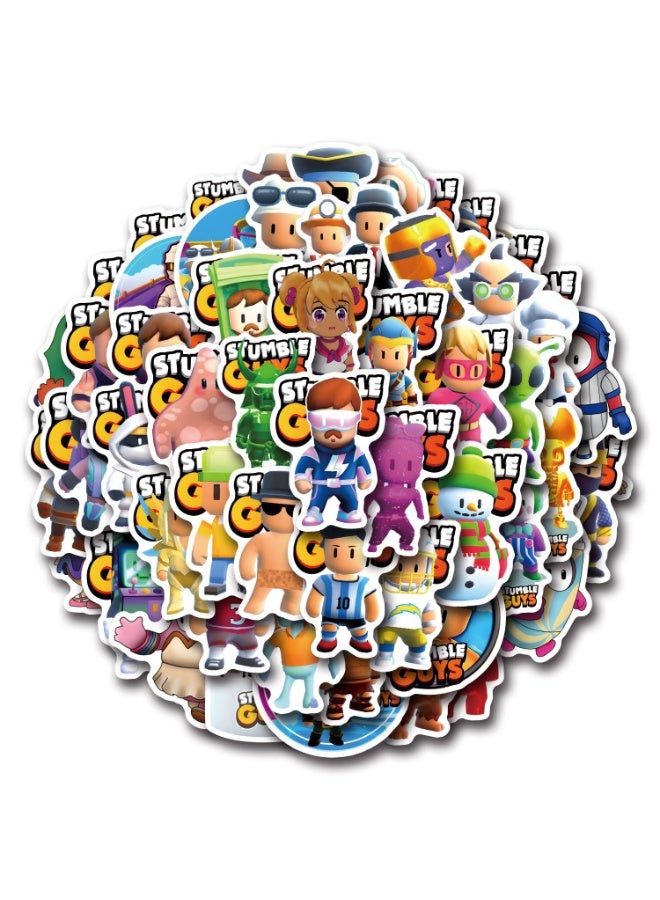 NIBEMINENT 55 Pcs Skibidi Toilet Deco Kit Waterproof Stickers, High Definition Printing Bright Colors, Suitable for Laptop Skateboard Luggage Water Bottle Guitar DIY - Image 1