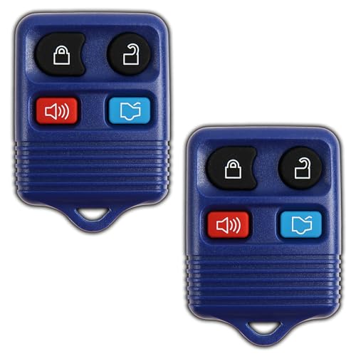 KeylessOption 2X KeylessOption Key Fob for 2005 2006 2007 2008 2009 2010 2011 2012 2013 2014 2015 Ford F150 Explorer Ranger Mustang Lincoln Mazda Mercury Remote, 4-Button CWTWB1U345, Programming Guide Included - Image 1