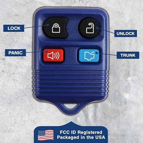 KeylessOption 2X KeylessOption Key Fob for 2005 2006 2007 2008 2009 2010 2011 2012 2013 2014 2015 Ford F150 Explorer Ranger Mustang Lincoln Mazda Mercury Remote, 4-Button CWTWB1U345, Programming Guide Included - Image 5