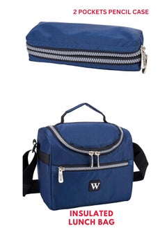 Wires 3 Piece Kids School Trolley Bag laptop compartment 8 Wheels With Lunch bag & Pencil Case  - Image 5