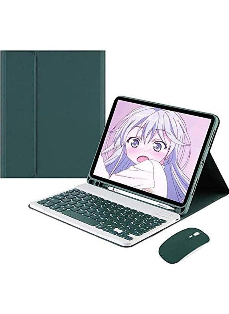 Generic Arabic and English Keyboard Case for iPad 10th Generation(2022,10.9 Inch)/ iPad 11th Generation(2025,11 inch), Detachable Wireless Keyboard Pencil Holder Slim Leather Smart Cover with Mouse  - Image 1