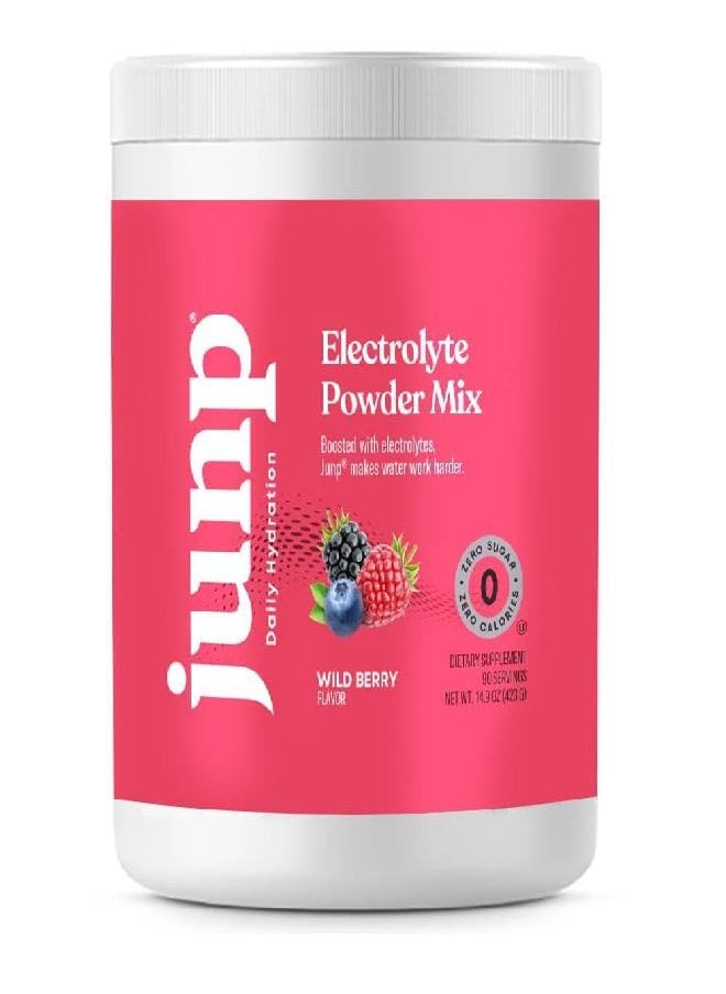 JUNP JUNP Hydration Electrolyte Powder, Electrolytes Drink Mix, Hydration Mix, Sugar Free, Gluten Free, 0 Calories, 0 Carbs, Keto Friendly, NON - GMO Kosher, 90 Servings. (Wild Berry)  - Image 2