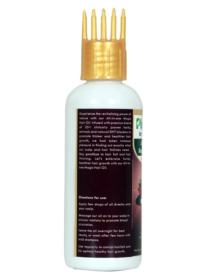 PLANT'S BUDDY - All in One Magic Hair Oil - Cold-Pressed Coconut oil with 25+ Herbal Ingredients and Natural DHT Blockers - For Hair Fall Control and Hair Growth - Men and Women - 100 ml - Image 2