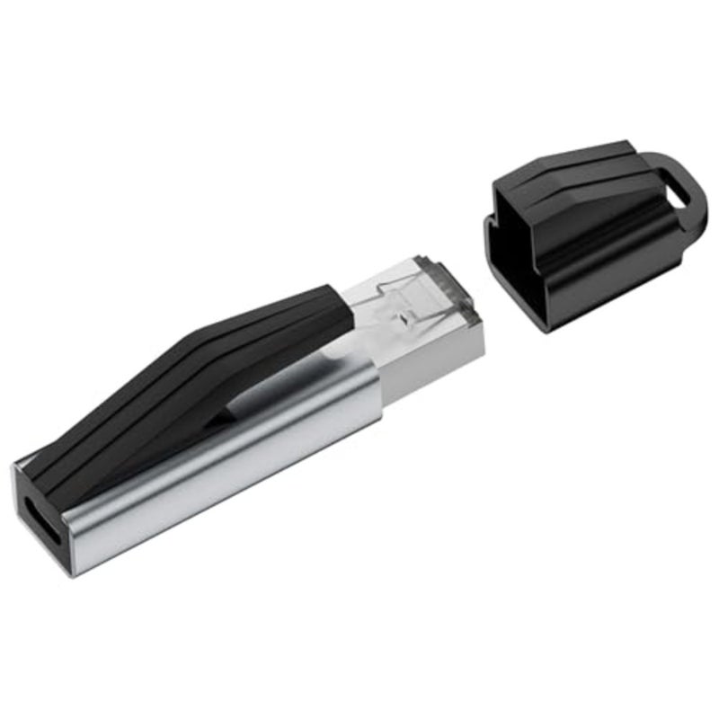 RJ45 to USB C Gigabit Ethernet Adapter 1000Mbps High Speed Aluminum Alloy Portable USB C to RJ45 LAN Converter with Keychain Cap for Laptops Tablets Mobile Devices - Image 1