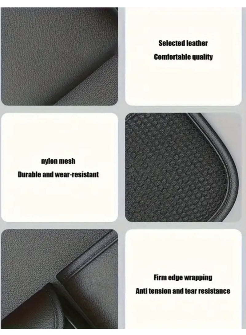 تمر (فاكهة) منظم المقعد الخلفي للسيارة مع حامل تابلت - 6 جيوب تخزين + طاولة قابلة للطي + واقيات مقاعد + حصائر للأقدام - ملحق سفر لتخزين ألعاب الأطفال والطعام للسائقين والوالدين - Image 4