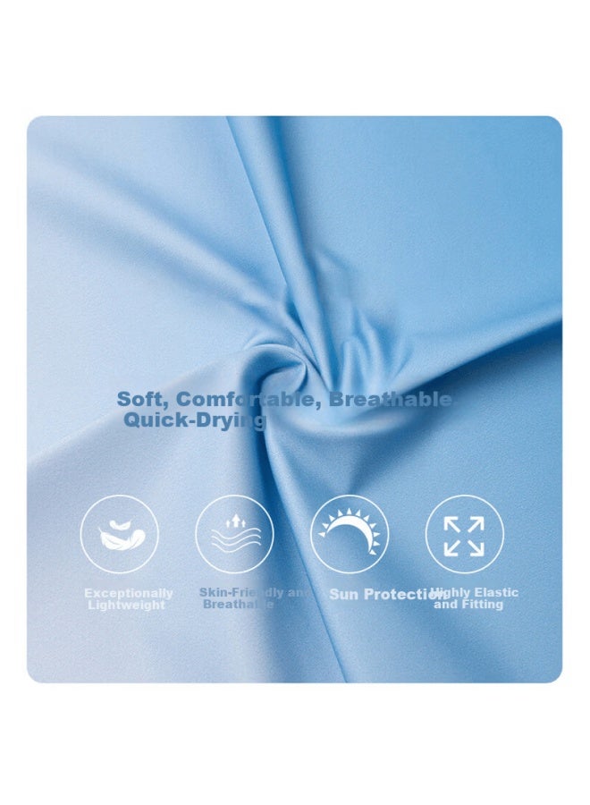 Bwnk Men's Ice Silk Summer Uv Protection Breathable Cycling Sun Shield Mask Hat Neck Guard Integrated - Image 3