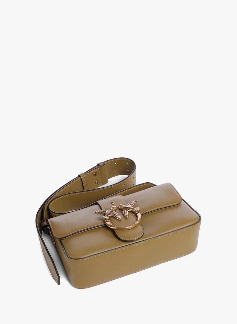 PINKO Logo Detail Flap Over Crossbody - Image 5