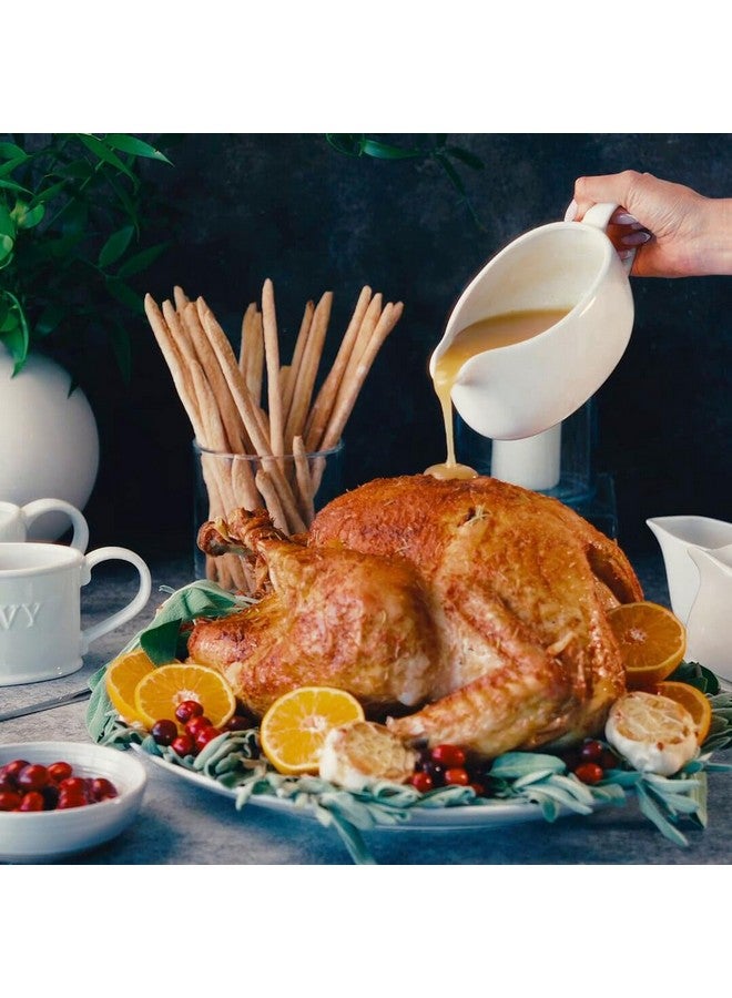 Kook Kook Gravy Boat & Saucer, Ceramic Serving Dish, Dispenser with Tray for Sauces, Dressings and Creamer, Large Handle, Microwave and Dishwasher Safe, White 23.8 oz (Gravy Boat with Spoon)  - Image 5