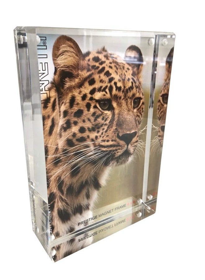 Canetti ORIGINAL MAGNET FRAME 4x6 Prestige Magnetic Picture Frame, Floating Photo Frame, Two Acrylic Panels Gold - Image 2