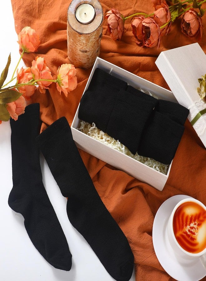 Skicuff جوارب Skicuff الداخلية من صوف الميرينو الأسود، 4 أزواج، جوارب دافئة للجنسين، مناسبة للأحذية الشتوية والأنشطة الخارجية والتكتيكية والمشي لمسافات طويلة والرياضة. - Image 3