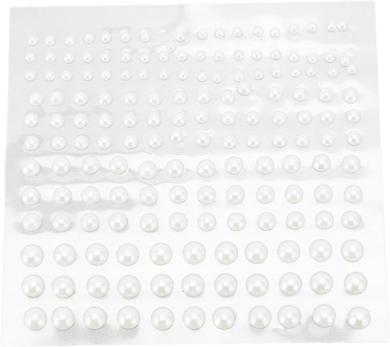 Haofy 825PCS Self Adhesive Pearl Stickers, 4 Sizes Flat Back Plastic Stick On for Face Makeup Hair Crafts with Strong Adhesive Easy to Remove Rugged Resilient - Image 4