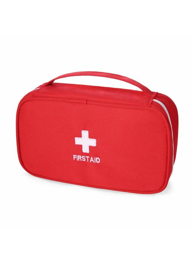Ellsang First Aid Bags Empty, Portable Travel Medicine Bag for Camping Hiking Vehicle Motorcycle, Empty First Aid Bag for Home Emergency (Red) - Image 1