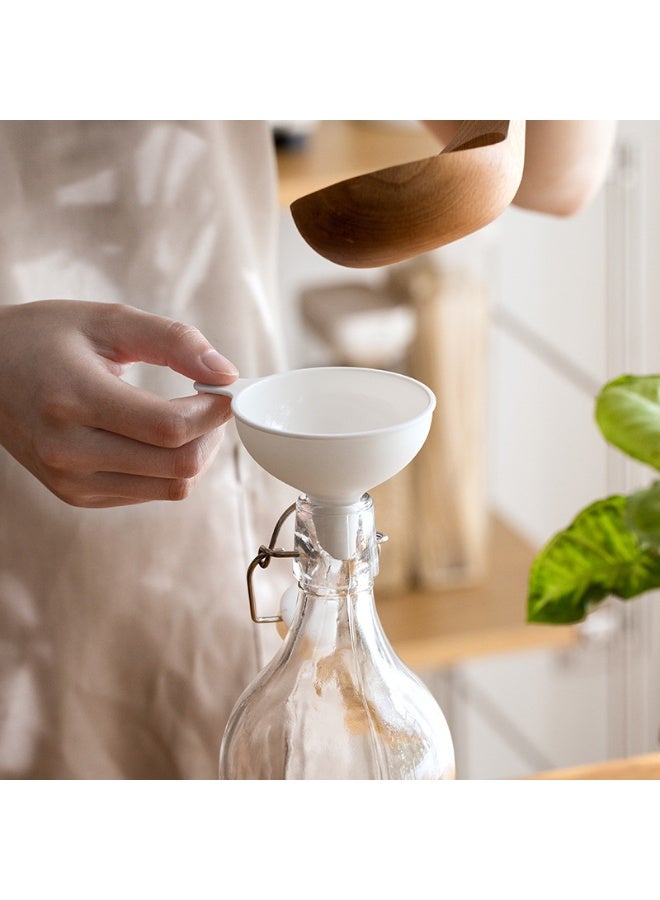 HOMESTAR Kitchen Household Food-Grade PP Plastic Funnel Small Diameter Oil Funnel Tool Liquid Separating Pouring Device Seasoning Wine Transfer Assistant Helper Comfortable Grip Smooth Lines Easy To Clean Slanted Tip Design Prevents Clogging Assist In Decanting Save Time And Effort - Image 1