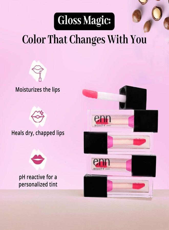 ENN Beauty pH Lip Oil | Color-Changing, Non-Sticky Lip Gloss with Squalene, Macadamia Nut & Vitamin E | Hydrating Formula for Soft, Plump Lips | 1.5ml - Image 3
