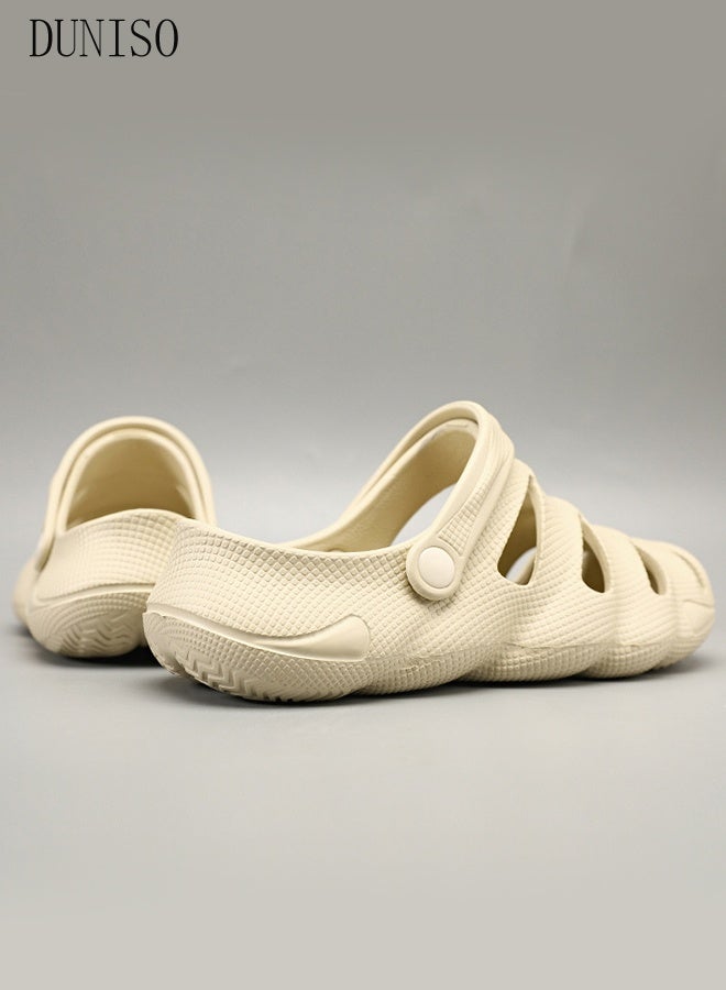 DUNISO صنادل رجال خفيفة الوزن حذاء حديقة سريع الجفاف شريحة صنادل مع نعل غير قابل للانزلاق نعل سميك حذاء شاطئ تنفس غير رسمي حذاء شاطئ رجال صنادل شاطئ رجال حذاء مسطح للمنزل للداخل والخارج - Image 4