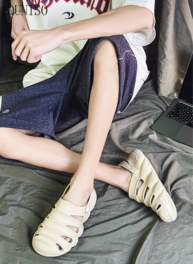 DUNISO صنادل رجال خفيفة الوزن حذاء حديقة سريع الجفاف شريحة صنادل مع نعل غير قابل للانزلاق نعل سميك حذاء شاطئ تنفس غير رسمي حذاء شاطئ رجال صنادل شاطئ رجال حذاء مسطح للمنزل للداخل والخارج - Image 5