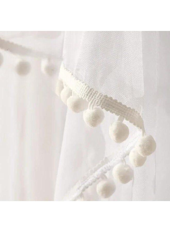 DEHKAH Adjustable Height Plug-in Baby Crib Mosquito Net Canopy - Universal Fit Cot & Bassinet Netting for Infant Safety & Decoration - Image 5
