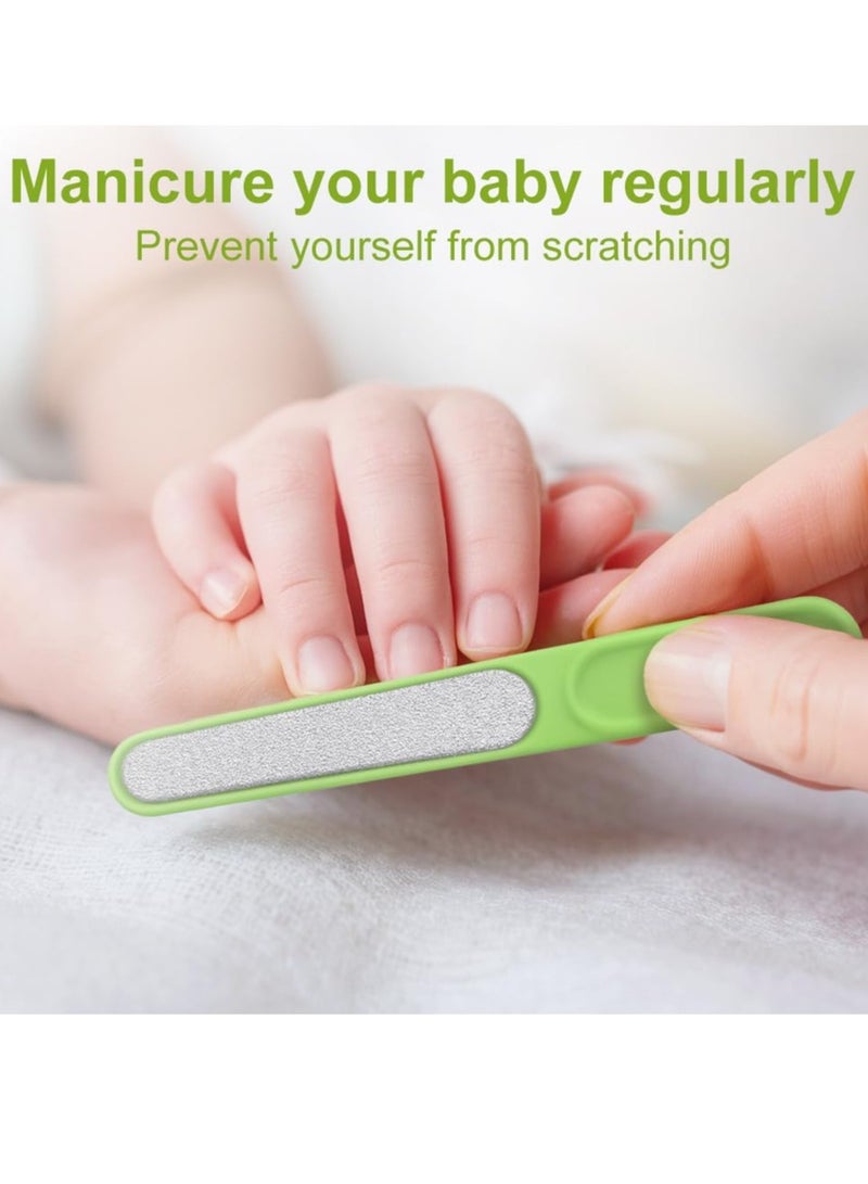 Gonice Baby Nail Kit，4-in-1 Baby Manicure Kit and Pedicure Set，Include ；Baby Nail Clippers,Baby Nail Scissors, Baby Nail File,Baby for Special use Tweezers,Newborn, Infant Toddler ，Children/Green  - Image 5