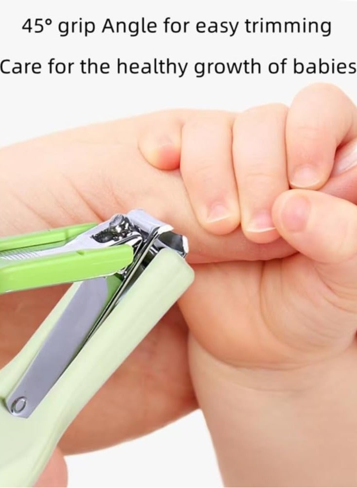 Gonice Baby Nail Kit，4-in-1 Baby Manicure Kit and Pedicure Set，Include ；Baby Nail Clippers,Baby Nail Scissors, Baby Nail File,Baby for Special use Tweezers,Newborn, Infant Toddler ，Children/Green  - Image 3